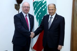 Minister Burt with President Aoun